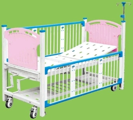 Letto ospedaliero pediatrico regolabile di lusso per bambini con sponde alte in acciaio verniciato a polvere