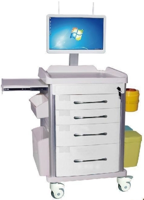 Carrello infermieristico per emergenza medica integrato wireless con supporto display